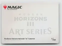MTG Modern Horizons 3 Art Series Nyxborn Unicorn x1 NM 1/54 - Image 2