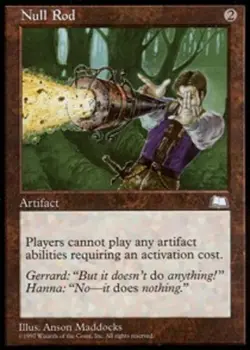 1 x Null Rod - Weatherlight - Moderate Play - MTG - Image 1