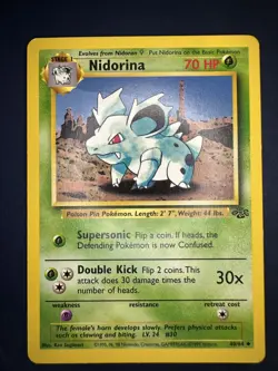 1999 Pokemon Jungle Nidorina 40/64 Common Unlimited - Image 1