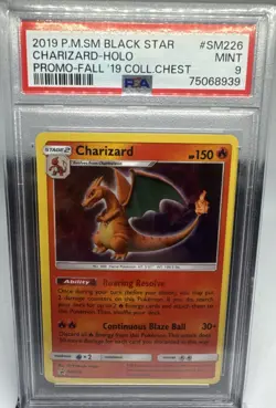 2019 Pokemon Black Star Holo Promo Chest Charizard #SM226 PSA 9 - Image 1