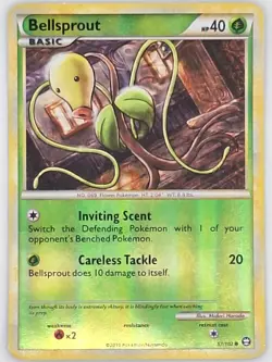 Bellsprout 57/102 Pokemon - Reverse Holo HGSS Triumphant MP - Image 1