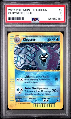 PSA 1 Cloyster Expedition Holo Rare #8 2002 Pokemon WoTC PR - Image 1