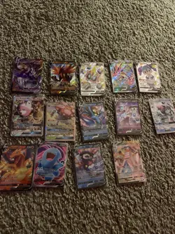 REAL pokemon Gx, V, and Vmax cards. Great condition front and back. - Image 1