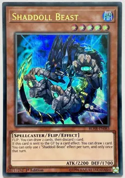 Yugioh Shaddoll Beast BLHR-EN083 Ultra Rare 1st Ed NM - Image 1