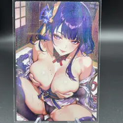 Raiden Shogun Genshin Impact Anime Waifu Card Doujin ACG Goddess Holo - Image 1