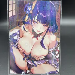 Raiden Shogun Genshin Impact Anime Waifu Card Doujin ACG Goddess Holo - Image 2