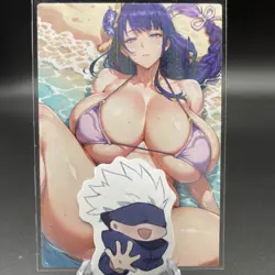 Raiden Shogun Genshin Impact Anime Waifu Card Doujin ACG Goddess Holo - Image 1