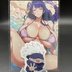 Raiden Shogun Genshin Impact Anime Waifu Card Doujin ACG Goddess Holo - Image 2