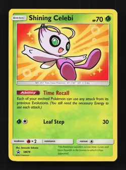 Shining Celebi SM79 NM SM Black Star Promos English Pokemon Card TCG - Image 1