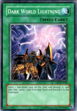 Yu-Gi-Oh! Dark World Lightning EEN-EN038 Spell Card 1st Edition - Image 1