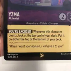 Disney Lorcana Yzma Alchemist Villain Promo Foil Card 10/P1 Rare - Image 3