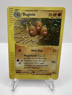 Pokemon TCG Dugtrio Expedition Base Set Holo Rare Card 10/165 Near Mint 2002 - Image 1