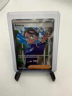 Pokemon TCG Prismatic Evolutions Amarys 132/131 Ultra Rare Full Art Trainer Card - Image 1