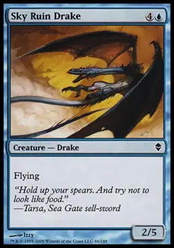 Sky Ruin Drake -Foil Medium Play MTG Zendikar - Image 1