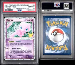 2021 Pokemon Mew EX Holo Celebrations Classic Collection 88/92 PSA 10 - Image 3
