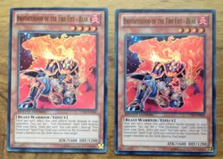 YuGiOh 2 x Super Rare - Brotherhood Of The Fire Fist - Bear CT10-EN008. Free P&P - Image 1