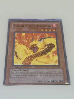Yugioh TCG Solar Flare Dragon SD3-EN008 1st Edition Miscut Misprint Error - Image 3