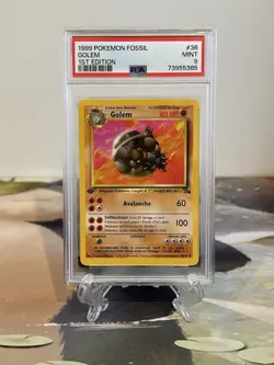 Pokemon Card 1st Edition Golem - Fossil Set No. 36/62 - PSA 9 MINT - Image 1