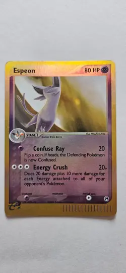 Pokemon Espeon 16/100 Reverse Holo - Sandstorm Card (Lots of scuffing) - Image 1