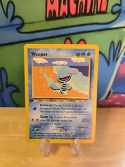 Wooper 82/111 Neo Genesis 1st Edition Common Pokemon Card VLP - Image 1
