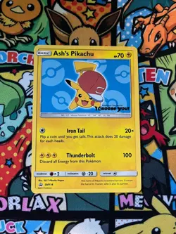 Pokemon promo card - I choose you! - Ash's Pikachu SM114 - Pack Fresh - Image 1