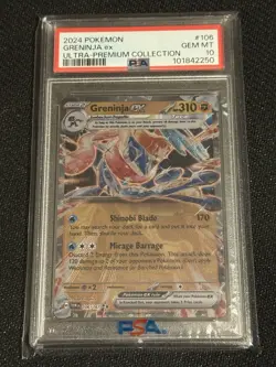2024 Pokemon Greninja ex Metal Card Ultra-Premium Collection PSA 10 - Image 1