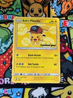 Pokemon promo card - I choose you! - Ash's Pikachu SM111 - Pack Fresh - Image 1