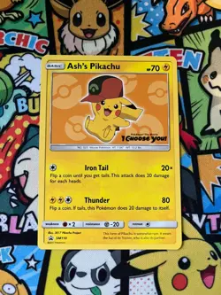 Pokemon promo card - I choose you! - Ash's Pikachu SM110 - Pack Fresh - Image 1