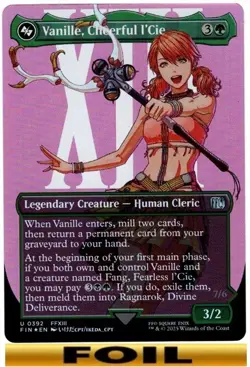 1x - Vanille, Cheerful l'Cie - FOIL BORDERLESS - Final Fantasy - UC NM MTG - Image 1