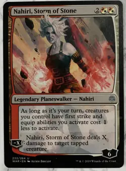 Nahiri, Storm of Stone #233 War of the Spark Legendary Planeswalker MTG Magic - Image 1