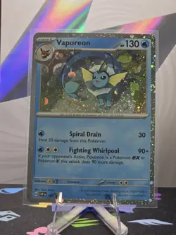 Vaporeon 168 - Prismatic Evolutions Promo - Cosmos Holo Pokemon TCG - NM - Image 1