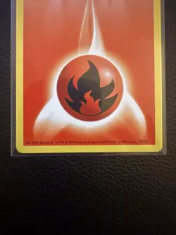 Pokemon - Fire Energy 1st Edition Base Set (Shadowless) 98/102 NM Grey Stamp - Image 4
