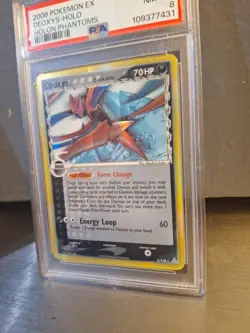 Pokemon Deoxys EX Holon Phantoms Reverse Holo Rare #3 PSA 8 - Image 2
