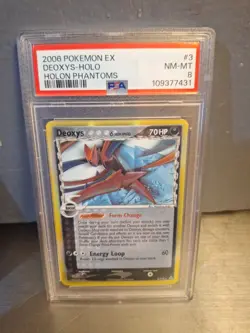 Pokemon Deoxys EX Holon Phantoms Reverse Holo Rare #3 PSA 8 - Image 4