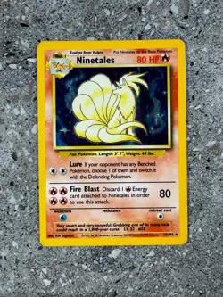 Pokemon TCG Cards Ninetales 12/102 Base Set Holo Rare LP - Image 1