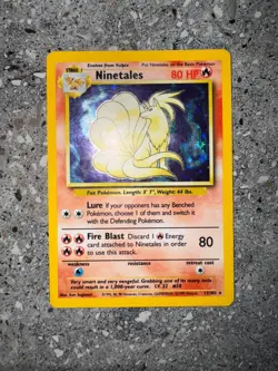 Pokemon TCG Cards Ninetales 12/102 Base Set Holo Rare LP - Image 3