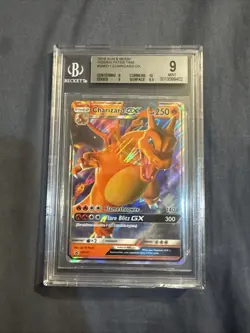 2019 POKEMON SUN MOON HIDDEN FATES TINS CHARIZARD GX #SM211 PROMO BGS 9 MINT - Image 1