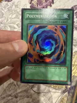 Yugioh! Polymerization Lob-059 Super Rare Original Unlim Print 2002 1.5 WAVY - Image 1