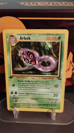 ARBOK Fossil Series Set POKEMON Non-Holo 1st Edition 2000 Trading Card 31/62 - Image 1