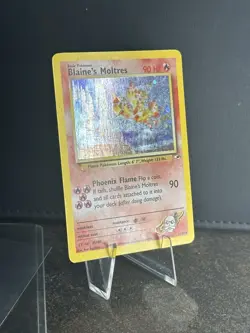 Blaine's Moltres 1/132 Holo HP Gym Heroes Pokemon Card - Image 2