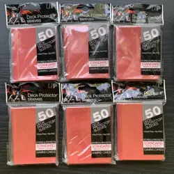 Card Supplies - Ultra Pro DECK PROTECTORS - RED (Lot of 6 -300 Sleeves) standard - Image 1