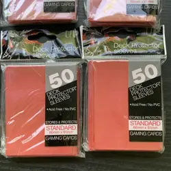 Card Supplies - Ultra Pro DECK PROTECTORS - RED (Lot of 6 -300 Sleeves) standard - Image 2