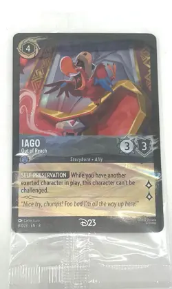 Disney Lorcana Foil Promo Card Iago D23 2025 Gold Member Exclusive New Sealed - Image 1
