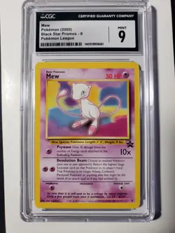 Pokemon TCG Mew Black Star Promo #8 Non-Holo Card 2000 WOTC CGC 9 - Image 1