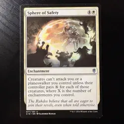 Sphere Of Safety Uncommon Regular MTG Commander 2016 #77 LP - Image 1