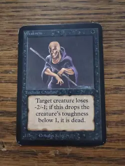 Magic mtg Weakness Alpha Edition Regular - Image 1