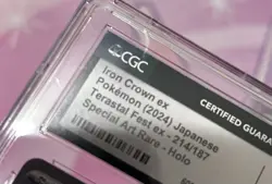 Iron Crown ex Pokemon (2024) Japanese Terastal Fest #214 (CGC 10) Scratch pic - Image 3