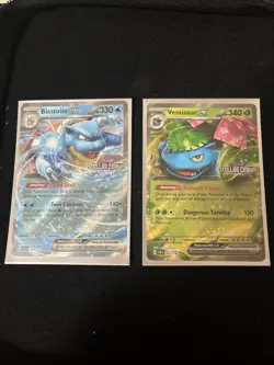 Pokemon TCG Venusaur Ex And Blastoise Ex Stellar Crown Stamp Promo Cards NM - Image 2