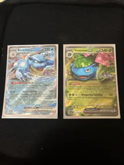 Pokemon TCG Venusaur Ex And Blastoise Ex Stellar Crown Stamp Promo Cards NM - Image 3