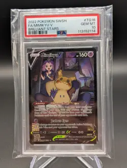 PSA 10 Mimikyu V Trainer Gallery TG16/TG30 Full Art Pokemon Brilliant Stars 2022 - Image 1